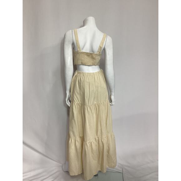 Paige 'Shadi' White Linen Side Cutout Maxi Dress Size XS - Picture 3 of 4